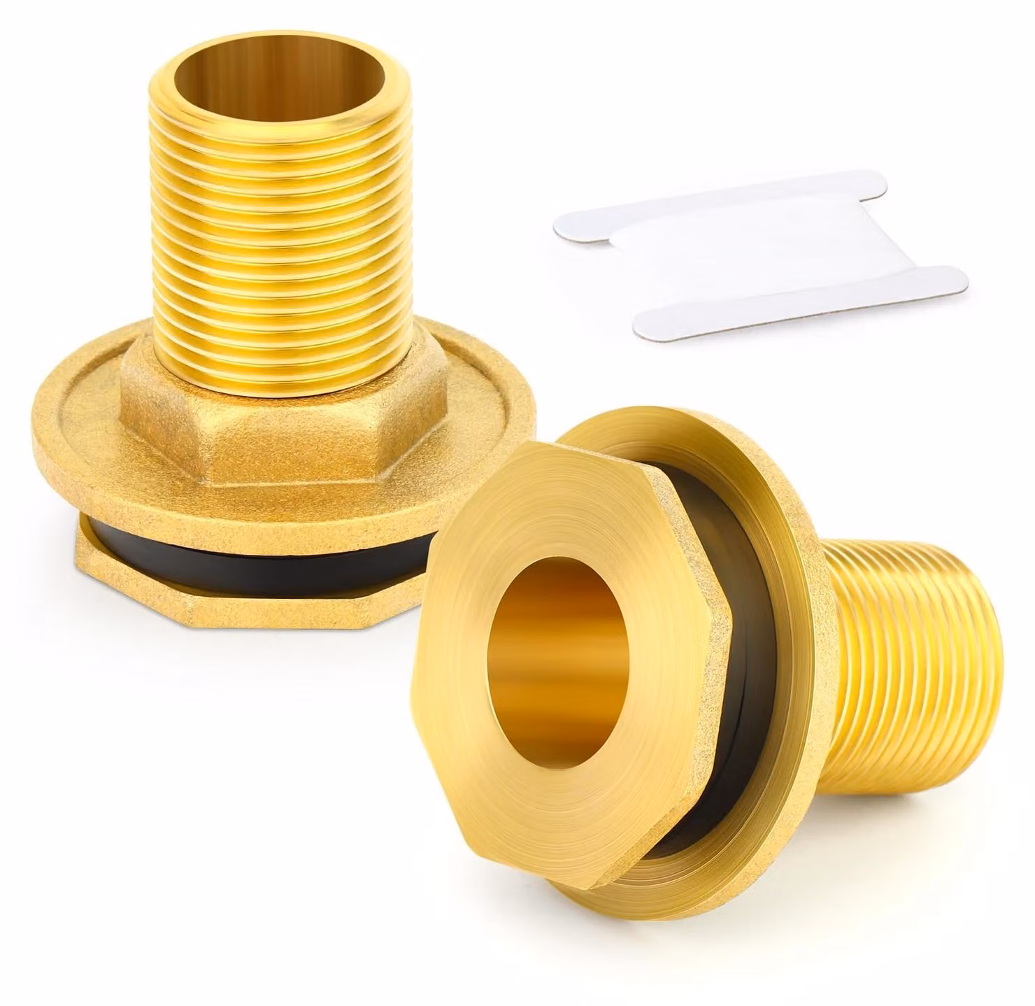 Set di 2 connettori in ottone per serbatoi d'acqua, filettatura 3/4" BSP
