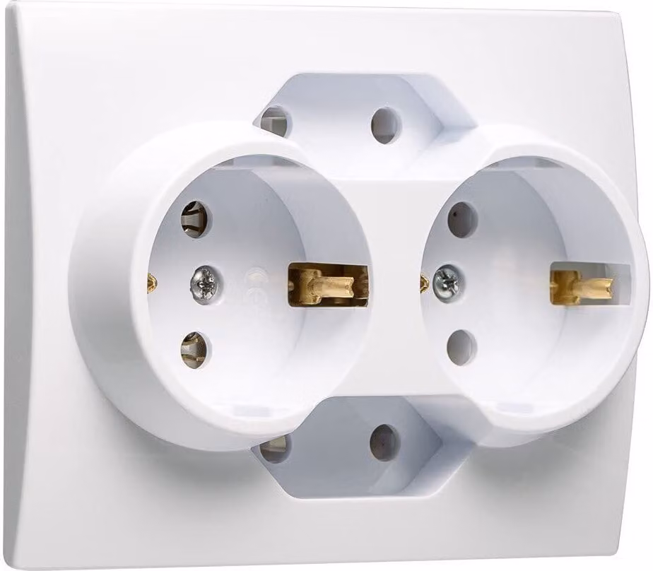 presa da incasso a 4 vie КАРЕ Bianco 250V AC 16A