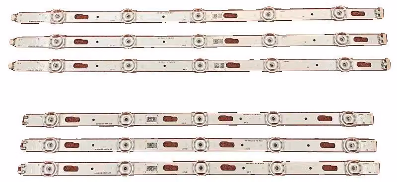 Striscia di retroilluminazione a LED, 80,5 mm, compatibile con il modello 43TU7000, 10 LED (3V), dimmerabile, struttura in alluminio