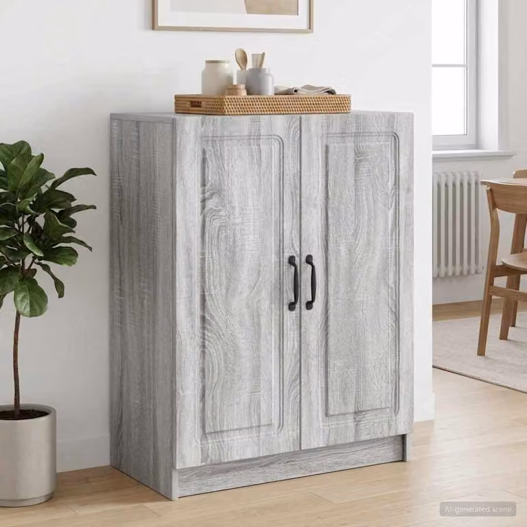 Credenza vidaXL in legno ingegnerizzato MDF Grigio Sonoma, L 66 cm x P 34,5 cm x H 87 cm
