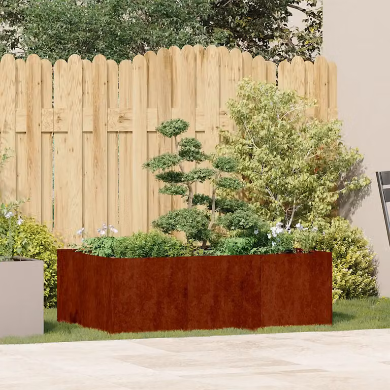 vidaXL Fioriera Arrugginita 120x80x40 cm in Acciaio Corten