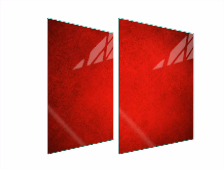 Piastra Di Protezione Del Vetro Per Levi 70X52 Rosso