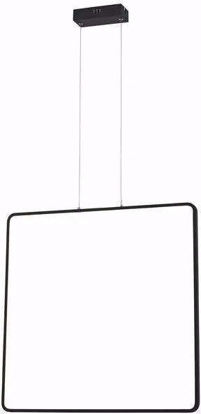 Lampada a sospensione LED Anaya nera 30W, bianco neutro 2400 lm, acrilico, dimensioni: 120x61x6 cm, IP20, Reality