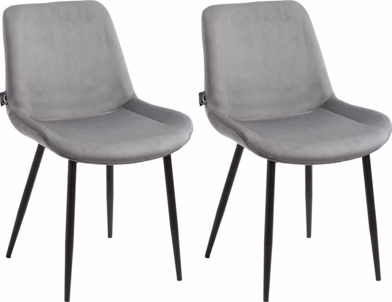 Set di 2 sedie da pranzo in velluto - Sedie da cucina - Comfort e stile