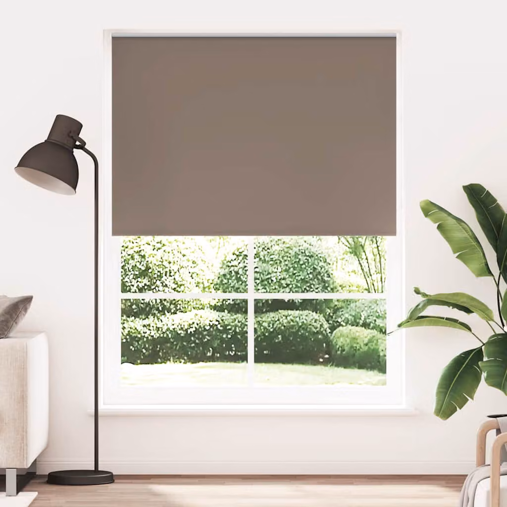 vidaXL Tenda a rullo oscurante termoisolante in poliestere, colore marrone, L: 160 cm, H: 230 cm