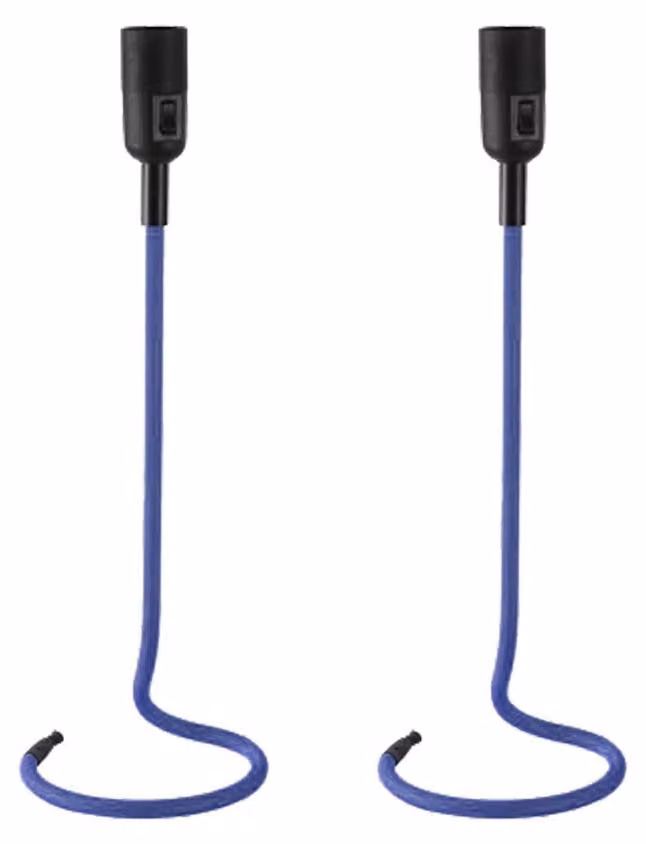 Set di 2 lampade da tavolo, design con cavo, colore blu, altezza 46,5 cm