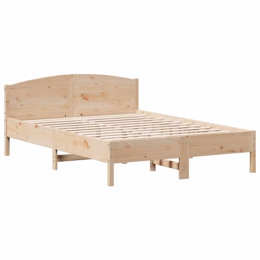 Letto senza materasso in legno massello di pino vidaXL L/P: 140 x 200 cm – 2