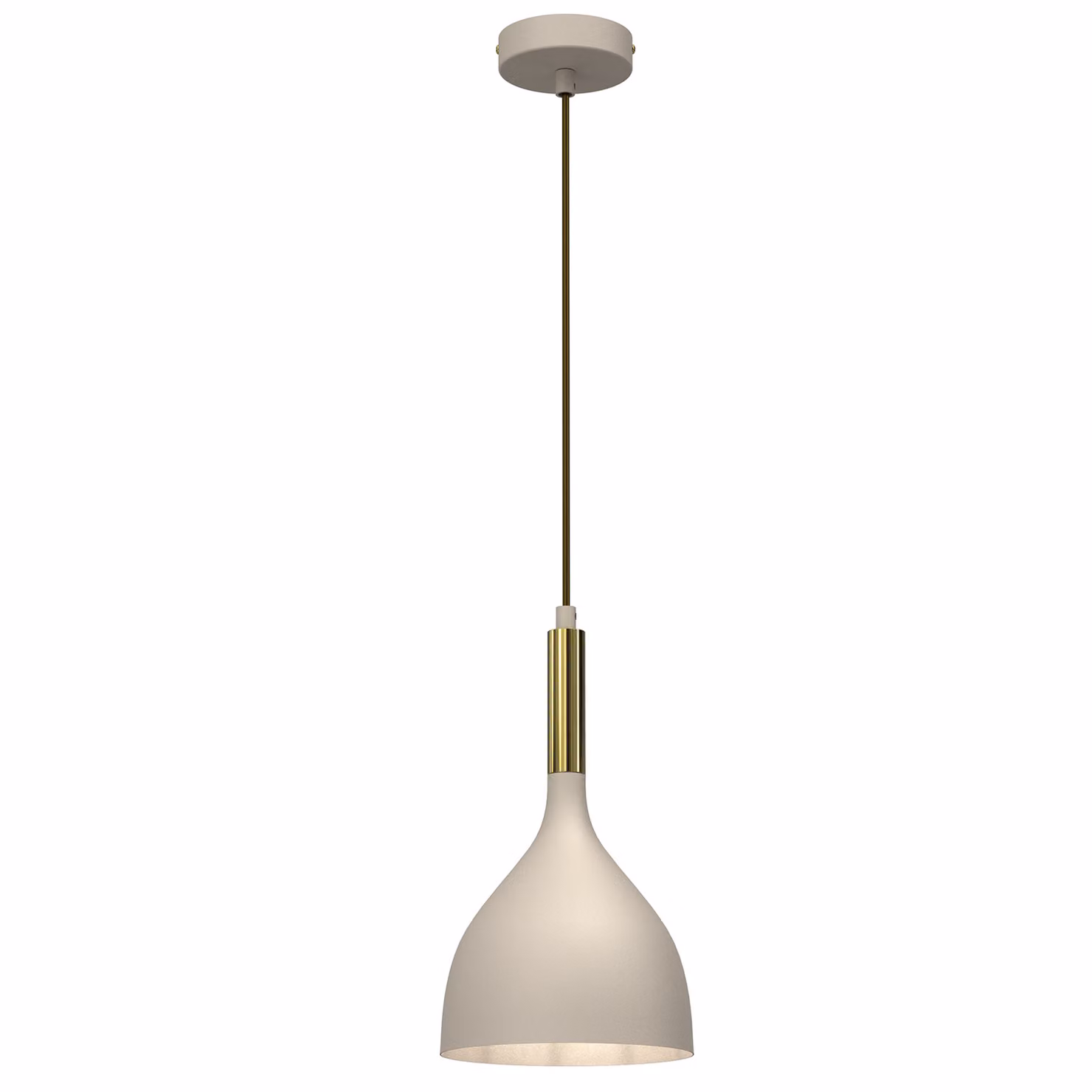 LUMINEX lampada illuminazione lampada a sospensione Noak beige oro 1xE27