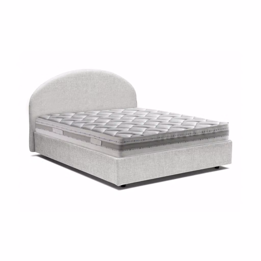 Letto Matrimoniale Amida Talamo Italia con Materasso e Contenitore a Alzata, Bianco, L/P/H: 160 x 200 x 175 cm – 2