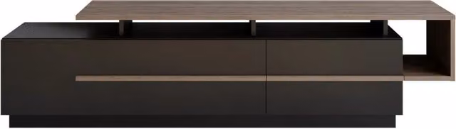 Mobile TV in legno "Basak" - 180 x 40 x 46 cm - Nero