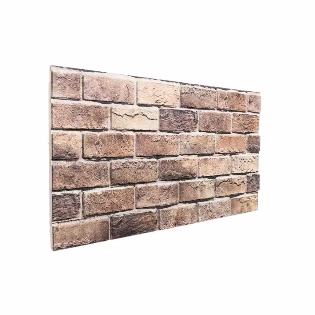 Set di 10 pannelli da parete autoadesivi con design geometrico in marrone e grigio, lavabili e in materiale non tessuto, L: 100 cm, H: 50 cm – 2