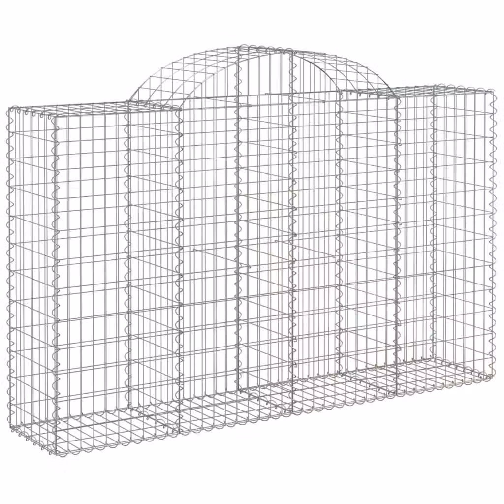 Cesto Gabbione ad Arco 200x50x120/140 cm Ferro Zincato