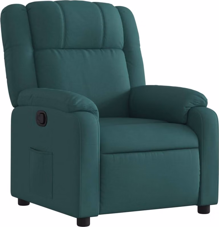 Poltrona reclinabile in Tessuto Verde Scuro