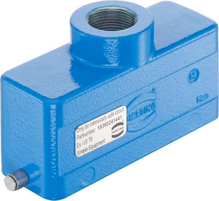 HARTING Han 24B EX Involucro a manicotto, 1xM25 uscita cavo diritta, per 1 staffa (nella parte inferiore) - 1 pezzo