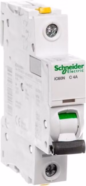 Interruttore Schneider Electric LS 1P 4A C IC60N A9F04104
