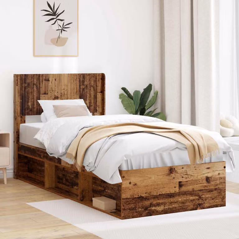 Testiera Letto Rustica vidaXL in Legno Ingegnerizzato Colore Marrone
