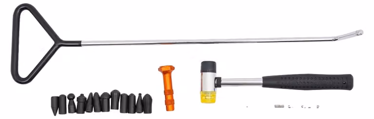 Kit di riparazione ammaccature auto, utensili resistenti, linguette di trazione versatili, nero