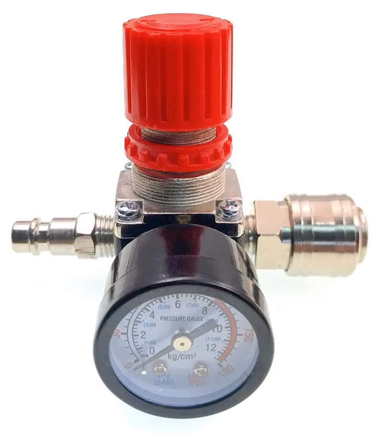 Regolatore di pressione per compressore d'aria da 1/4", con portata di 140 psi (12 bar)