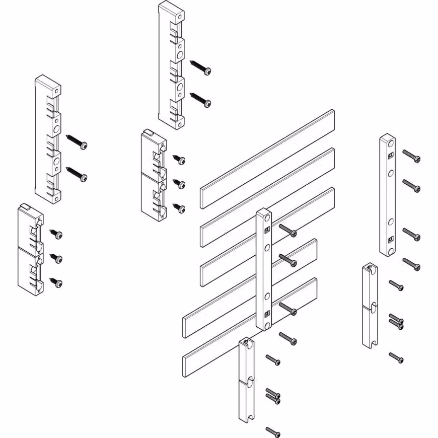 Modulo barra collettrice ABN piatto 1FB/3RE 60 mm con CU 30x5 mm, a 5 poli, EBM 32 mm MFSC13645
