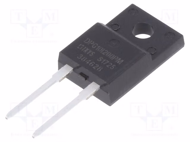 1 x Diodo: raddrizzatore 10A, montaggio su telaio, tubo, 200V. Ifsm: 140A. Modello: FP-2 DPG10I200PM, universale