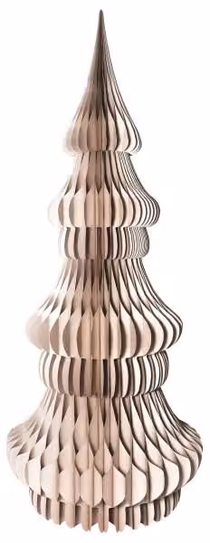 Albero di Natale in carta alveolare, colore rosa, altezza 270 cm
