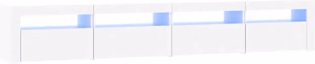 Mobile TV | Armadietto TV | Mobile Porta TV con Luci LED Bianco 240x35x40 cm