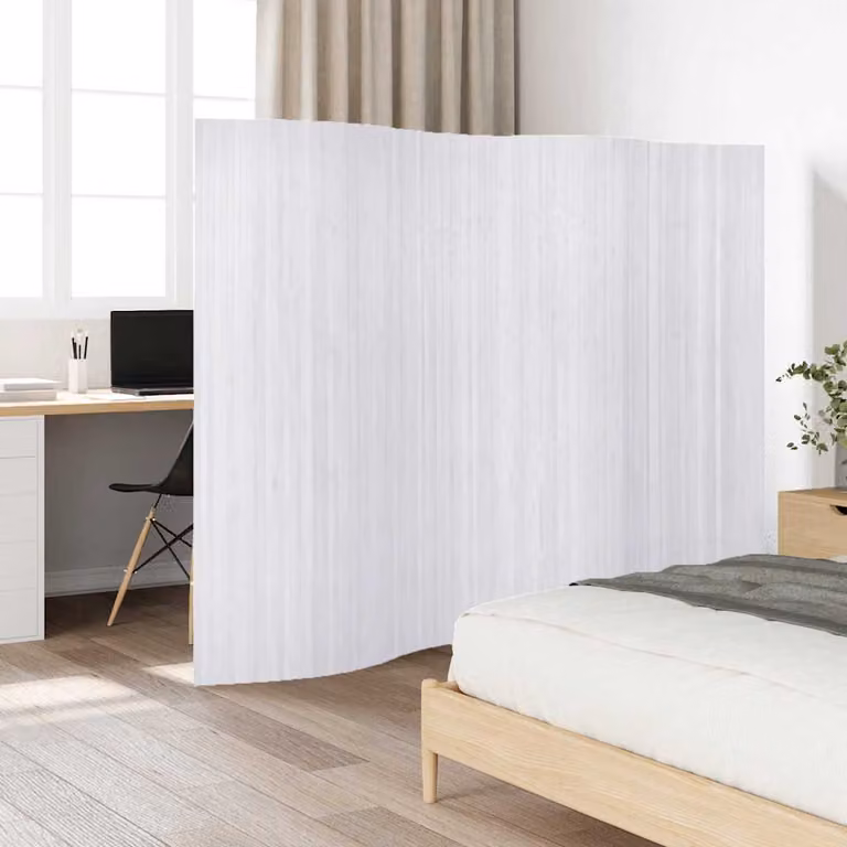vidaXL Pannello Divisore in Bambù Bianco per la tua Stanza, L: 250 cm, H: 165 cm
