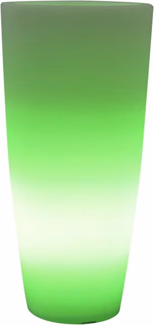 Vaso Luminoso Tondo Bauer Home Light Verde, Diametro: 33 cm, Altezza: 70 cm