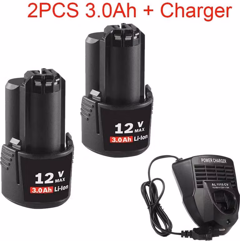 Per Bosch 12V, batteria di ricambio, 3000 mAh, gialla, compatibile con BAT412A/BAT414/BAT411/BAT412, D-70745GOP, 2607336014