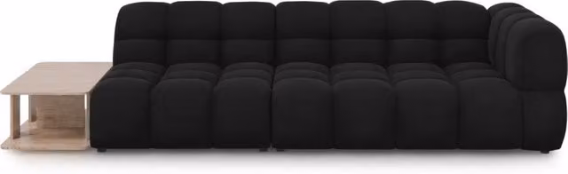 Divano modulare sinistro Sky di Cosmopolitan Design in velluto nero a 4 posti