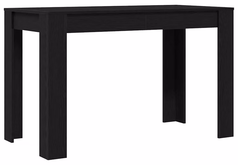 Tavolo da pranzo 120x60 cm, finitura effetto legno nero