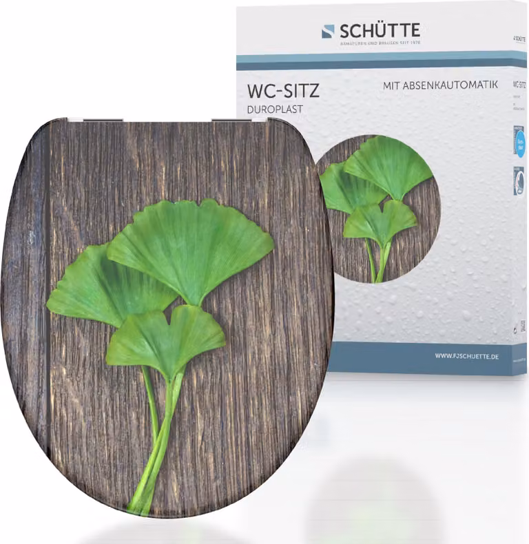 SCHÜTTE Sedile per wc GINKO & WOOD, sedile per wc in termoindurente con chiusura ammortizzata