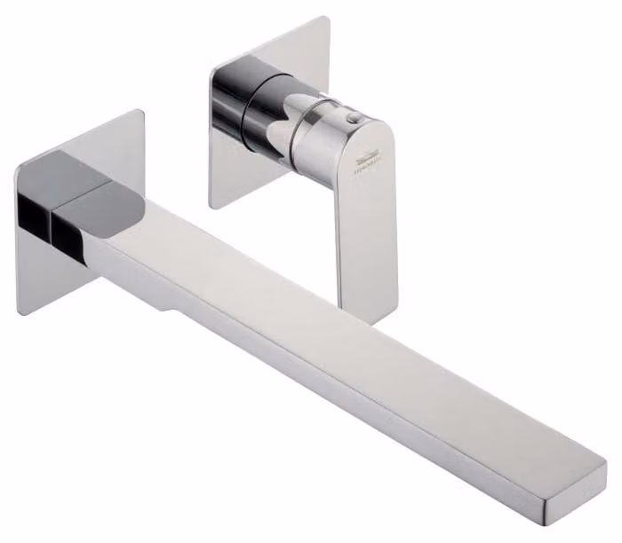 Miscelatore da parete per lavabo Kronenbach Omega 2.0, con estensione di 24 cm, comprensivo di corpo principale