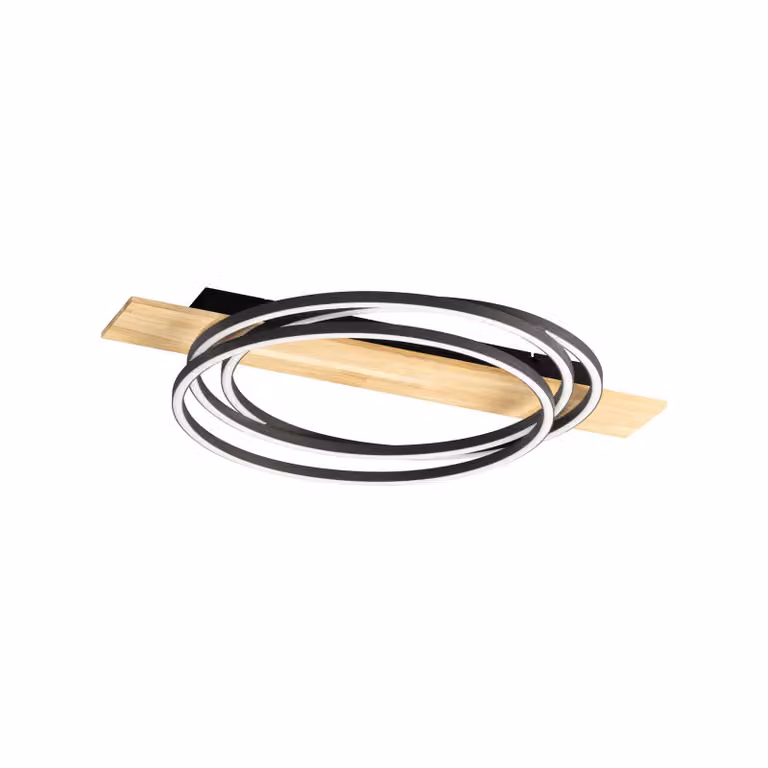 FISCHER & HONSEL Plafoniera a LED Marit, dimmerabile, Nero, Soggiorno / Sala da pranzo, Metallo, Moderno, Plafoniera LED