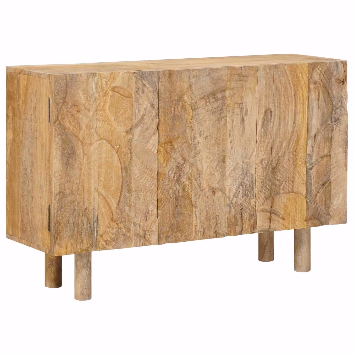 Credenza moderna vidaXL in legno di mango marrone L 100 x P 30 x H 65 cm