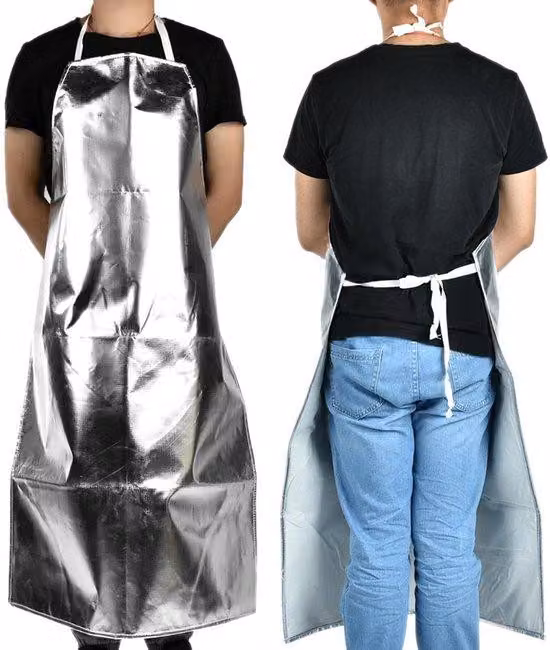 Cappellino da lavoro resistente al calore, 1000 °C, alluminio, impermeabile, argento, unisex