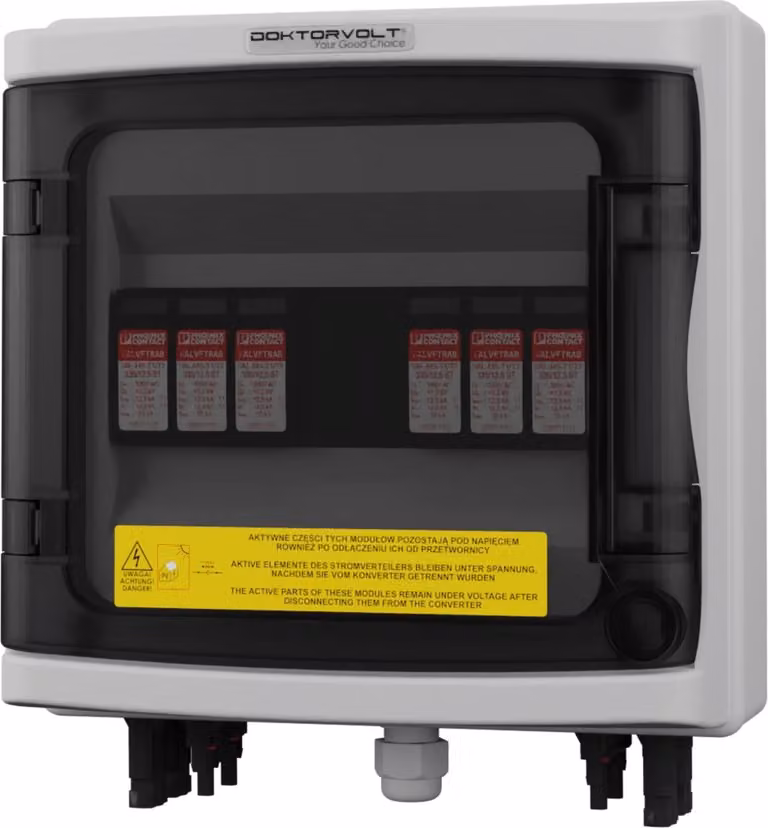 Scatola di giunzione solare PV DC 1000V 2x Phoenix T2 2 fili 4mm Connettore Doktorvolt 4456