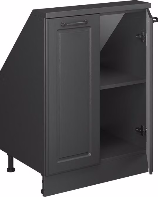 Mobile cucina sottotetto Vicco R-Line Antracite rustico 60 cm con 2 porte, Model 58249