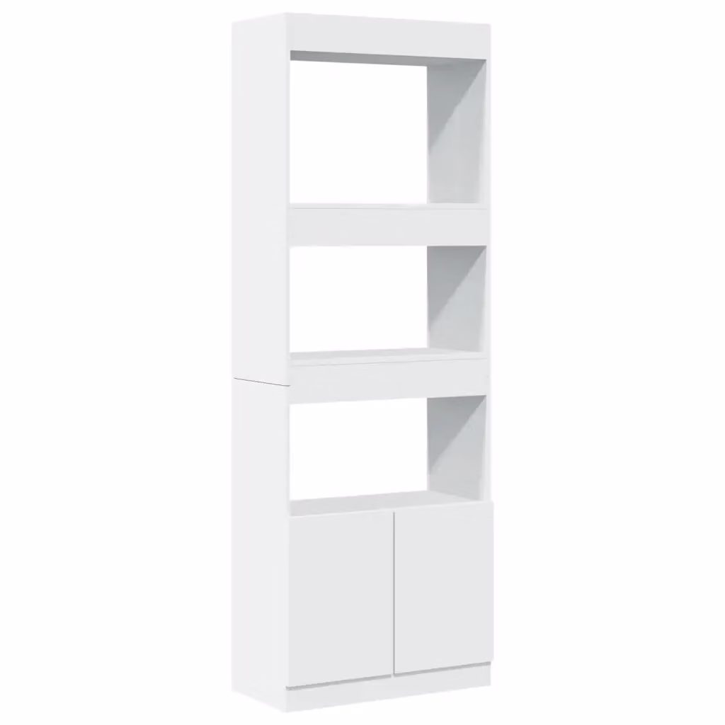 Mobile a muro vidaXL bianco con ante e ripiani interni L: 63 cm, P: 25 cm, H: 180 cm – 2