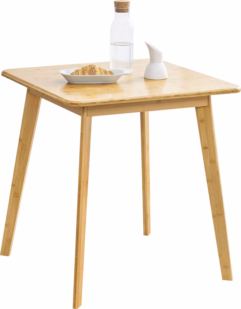 Tavolo da pranzo Närpes tavolo quadrato 70 x 70 cm tavolo da cucina tavolo da sala da pranzo per 2 persone bambù