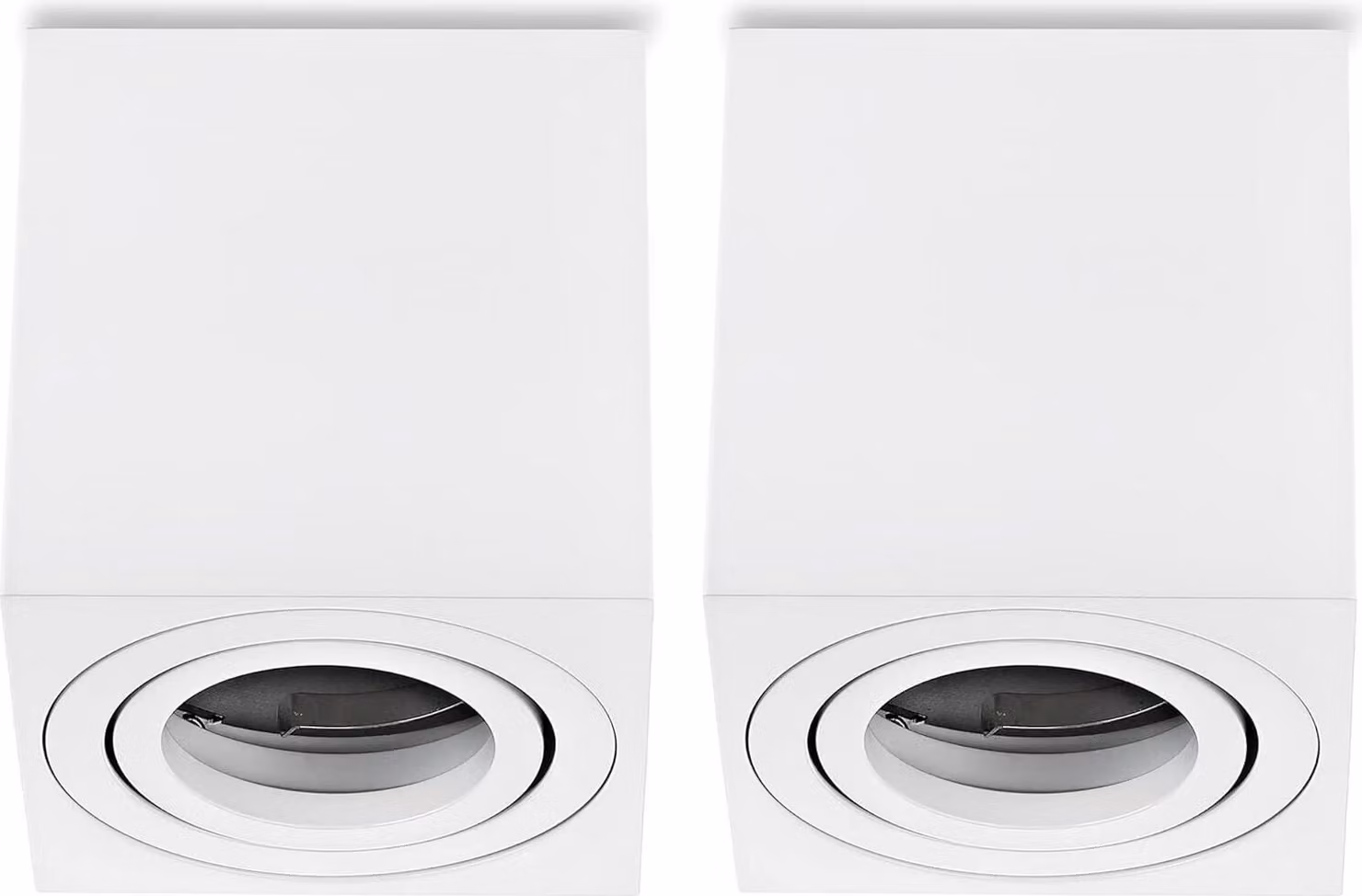 Sweet LED faretto da superficie angolare bianco GU10 alluminio faretto da soffitto 2 unità