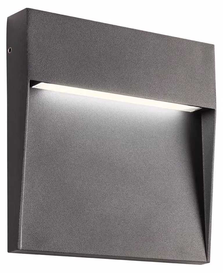 LANDER AP LED SMD 6W IP54, faretto quadrato – 16 cm x 16 cm