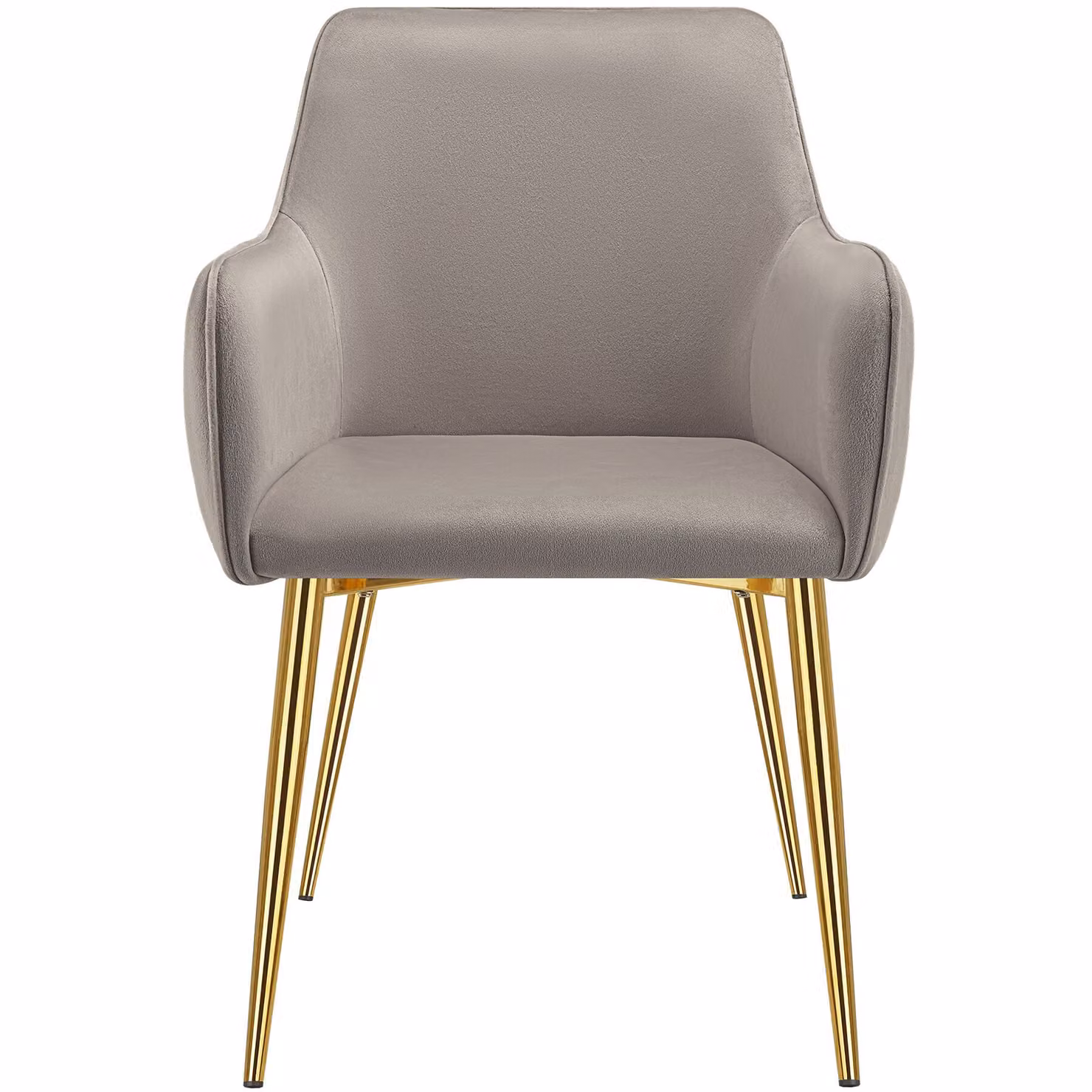 Set di 2 poltrone Avane TecTake GmbH in velluto beige e grigio con design scandinavo per soggiorno o sala da pranzo, L: 63,5 cm, P: 55,0 cm, H: 86,5 cm – 3