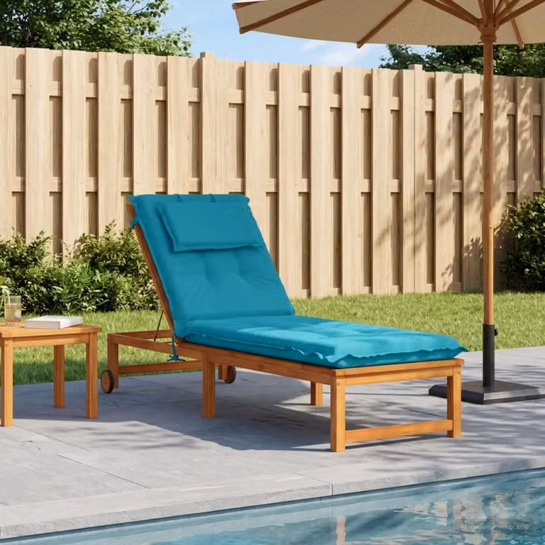 vidaXL Cuscino per Lettino GEMERT 100% Poliestere Turchese