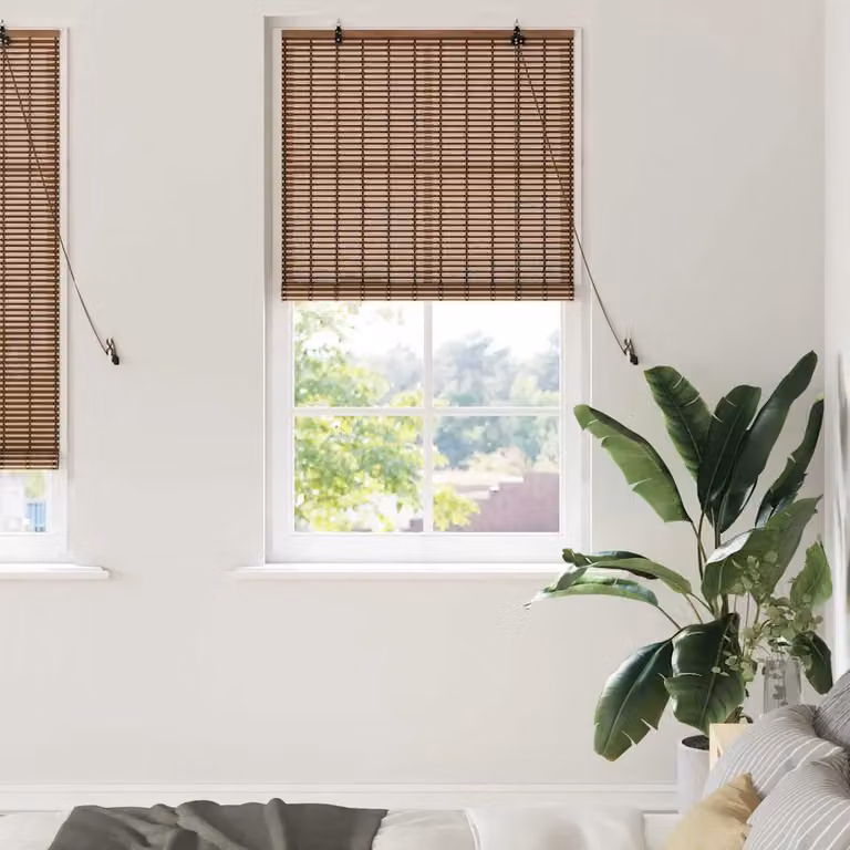 Tenda a rullo in bambù vidaXL Marrone, resistente ai raggi UV, L 80 cm x H 220 cm