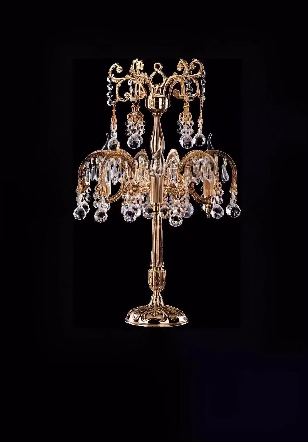 Tischleuchte Schlafzimmer klassisch Nachttischlampen Luxus gold