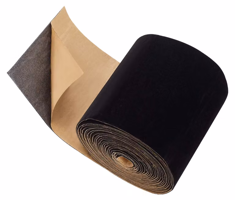 Tessuto in velluto autoadesivo, 2 rotoli - 10x400 cm, spessore 0,5 mm, colore nero