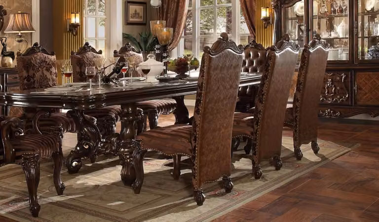 Luxus Möbel Stuhl Set 6x Stühle Gruppe Garnitur Esszimmer Sessel Chesterfield