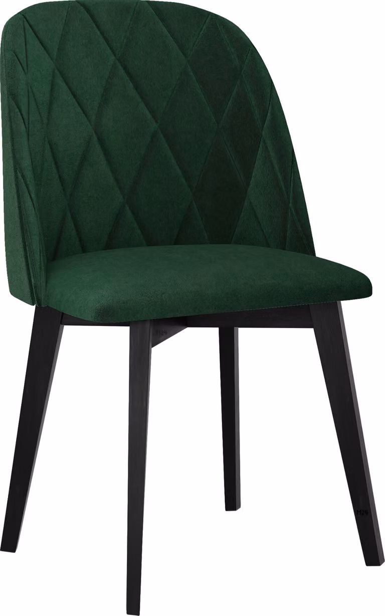 Sedia da pranzo imbottita AFTON 6 - nero / verde