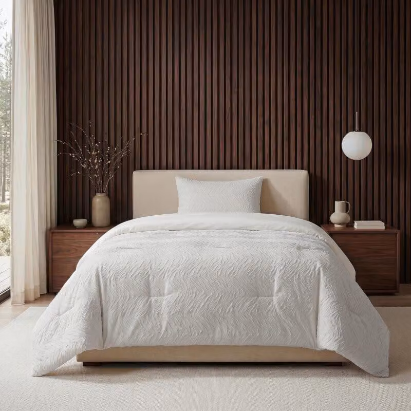 Coperta per letto "Sleeptime Lazy" color beige, 140 x 200 cm, con federa inclusa
